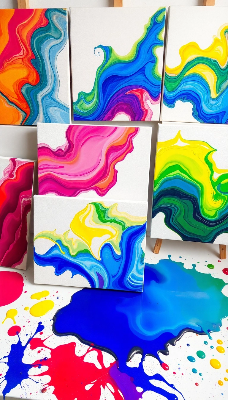 14 Adult Crafts That Will Bring Out Your Inner Artist (Especially #8!) - 1. Acrylic Pour Painting
