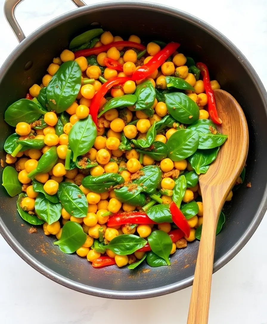 12 Healthy Weeknight Meals That Taste Amazing and Are Ready in 30 Minutes! - 2. Spicy Chickpea and Spinach Stir-Fry