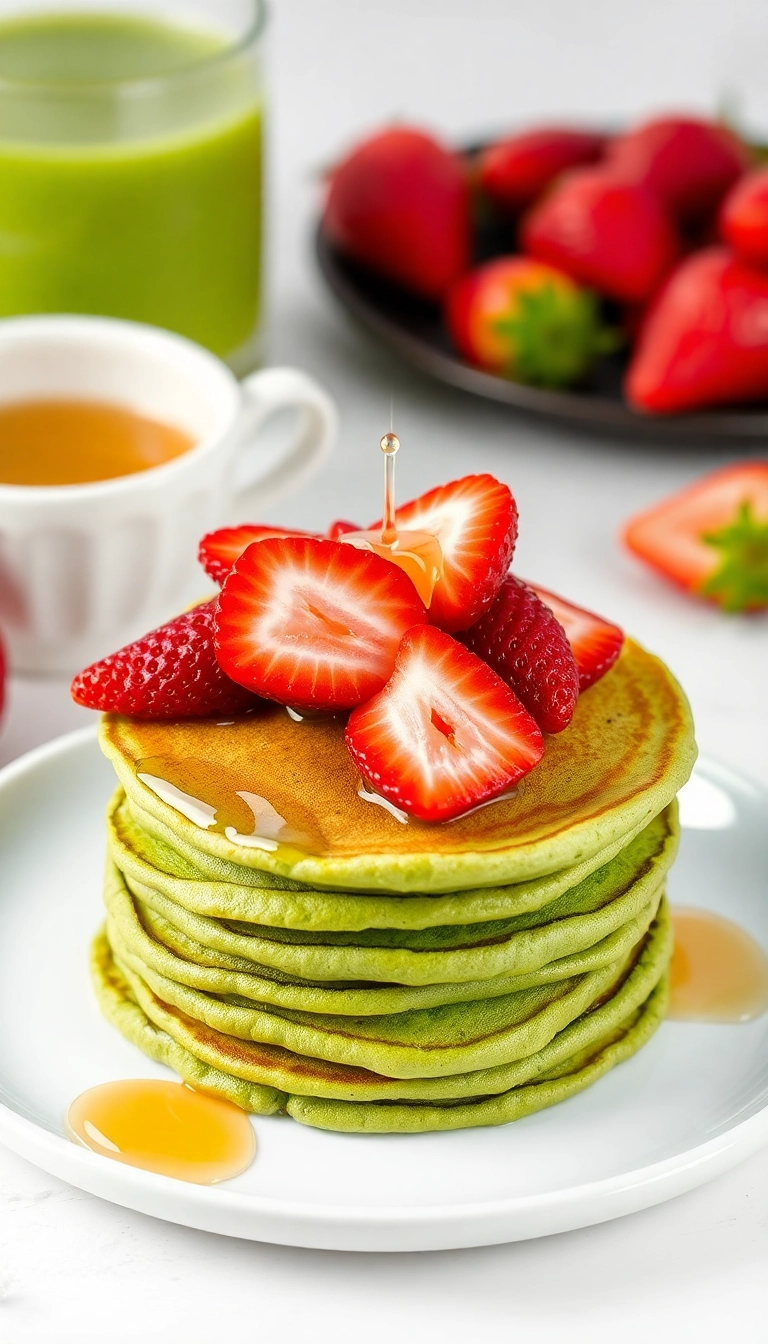 22 Nutritious Breakfast Recipes That Will Jumpstart Your Day (Wait Until You Try #8!) - 18. Matcha Pancakes