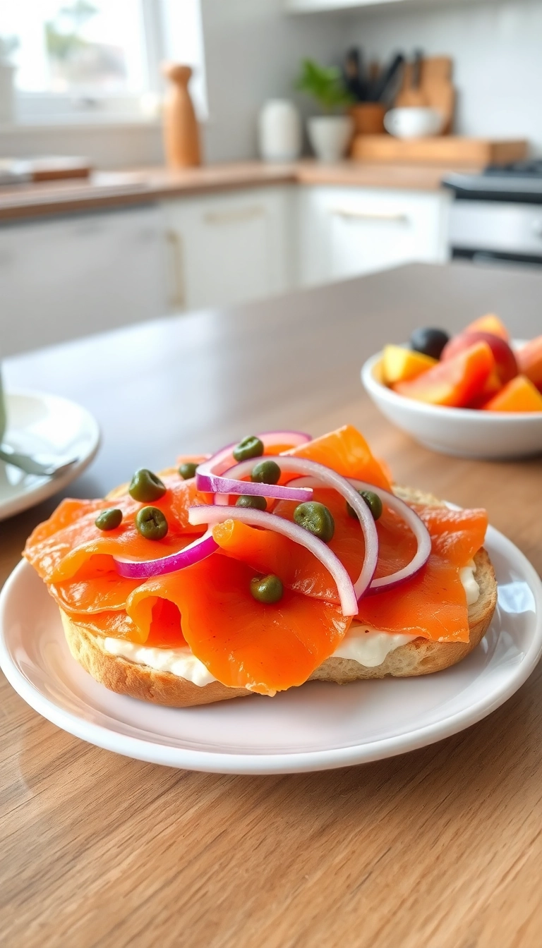 22 Nutritious Breakfast Recipes That Will Jumpstart Your Day (Wait Until You Try #8!) - 19. Smoked Salmon Bagel