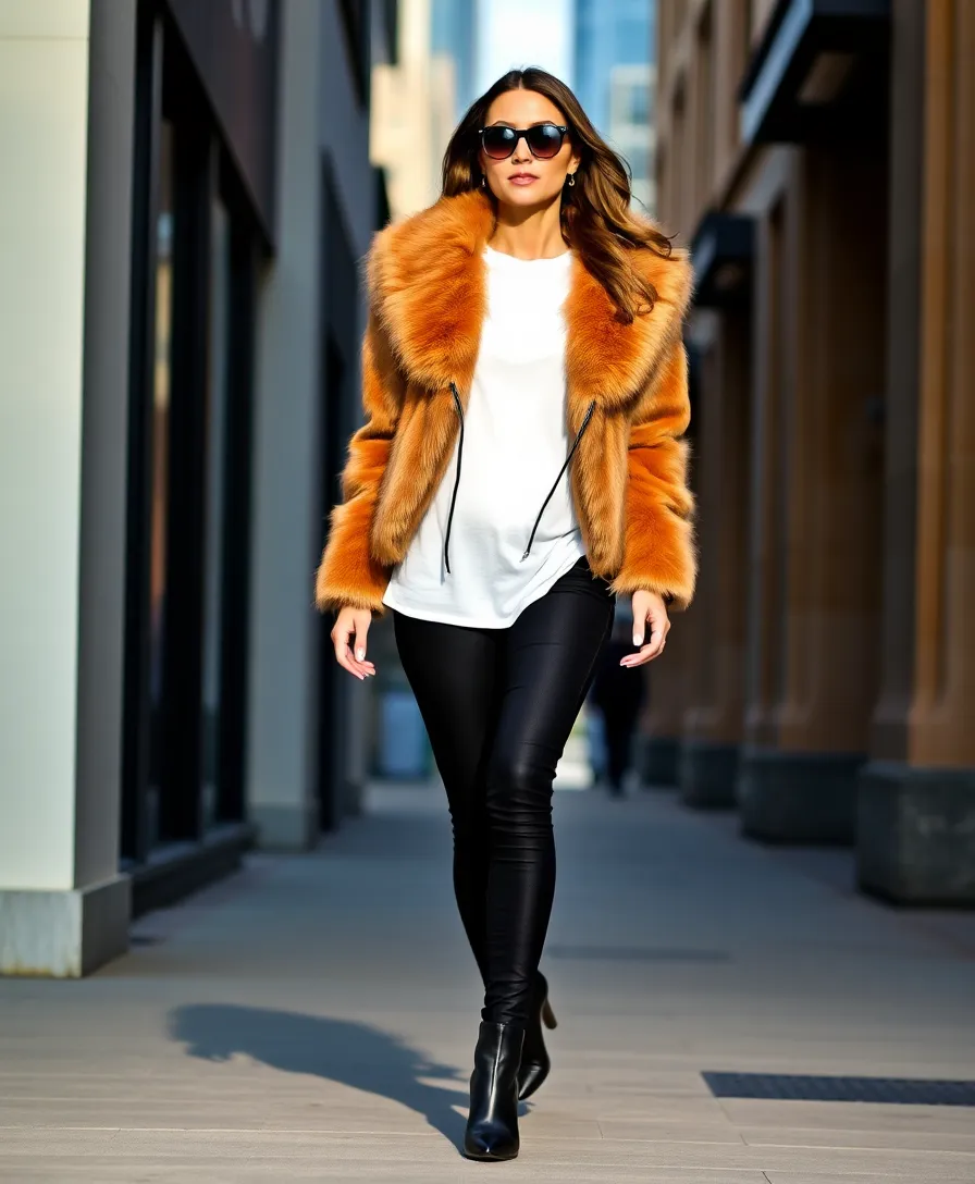 12 Effortless Casual Winter Outfits That'll Keep You Cozy and Chic! - 9. Faux Fur Jacket with Skinny Jeans