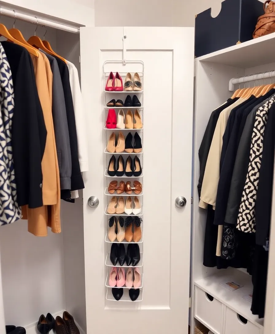 17 Genius DIY Storage Solutions That’ll Maximize Your Space (You’ll Thank Us for #9!) - 10. Closet Door Shoe Rack