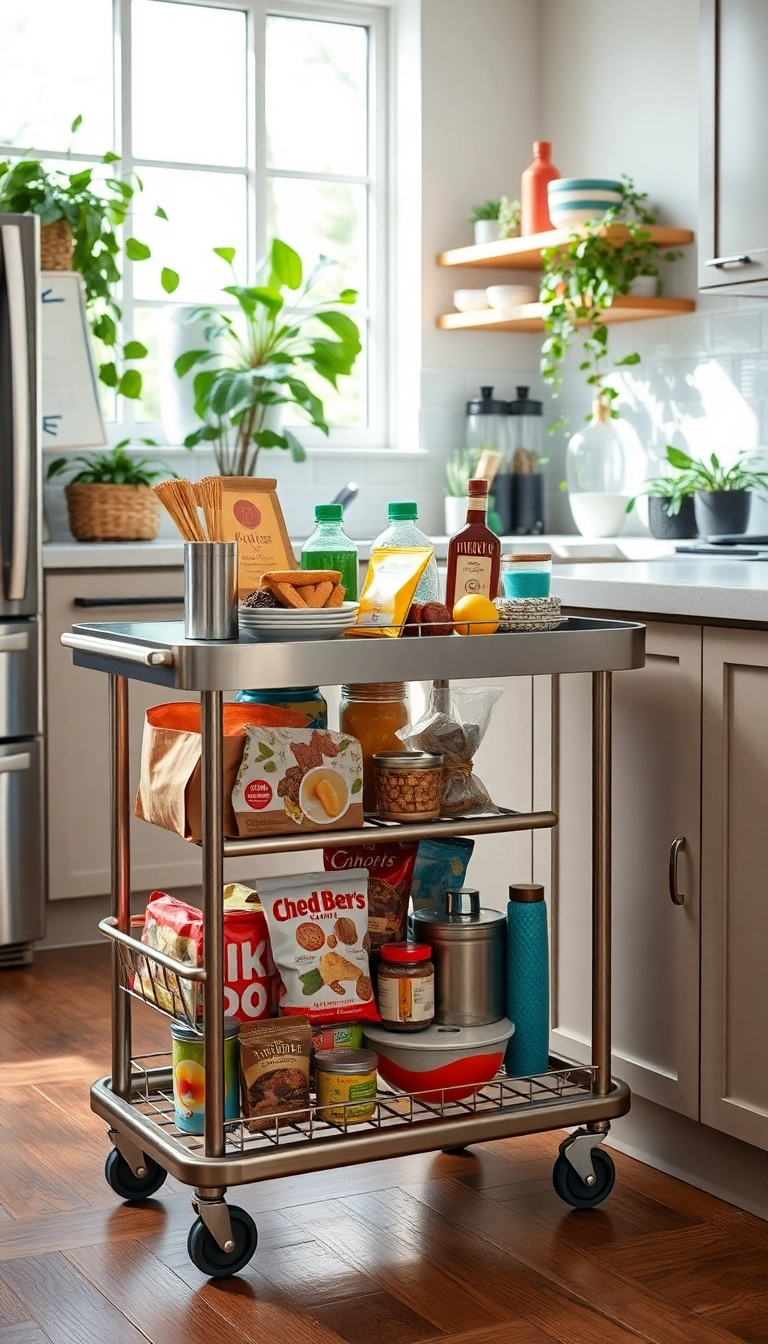 22 Clever Home Storage Hacks You Never Knew You Needed (Especially #12!) - 14. Rolling Carts for Extra Storage
