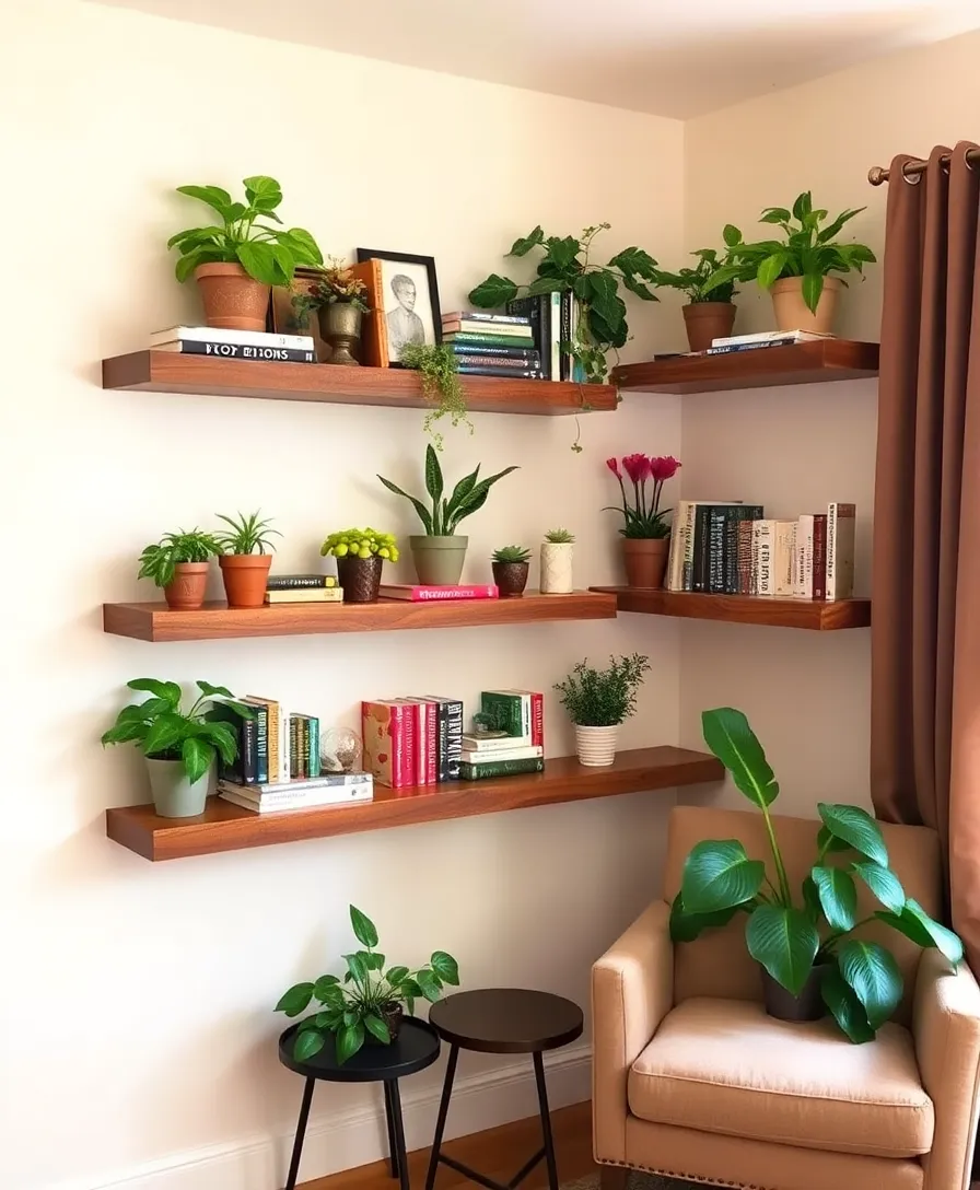 17 Genius DIY Storage Solutions That’ll Maximize Your Space (You’ll Thank Us for #9!) - 3. Floating Shelves in Unused Corners
