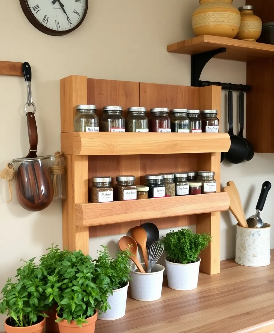 17 Genius DIY Storage Solutions That’ll Maximize Your Space (You’ll Thank Us for #9!) - 4. DIY Spice Rack from Pallets