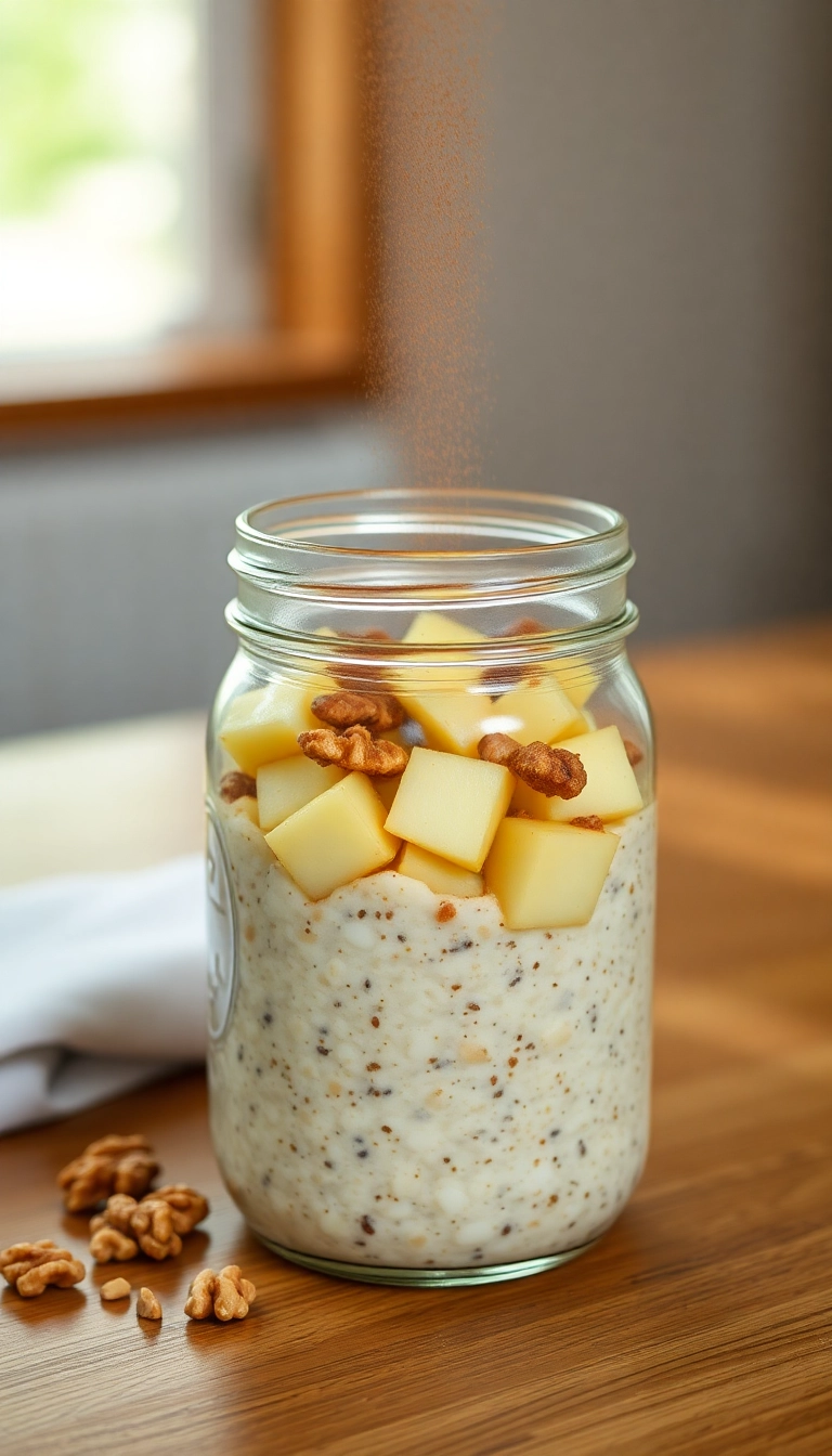 22 Nutritious Breakfast Recipes That Will Jumpstart Your Day (Wait Until You Try #8!) - 20. Apple Cinnamon Overnight Oats