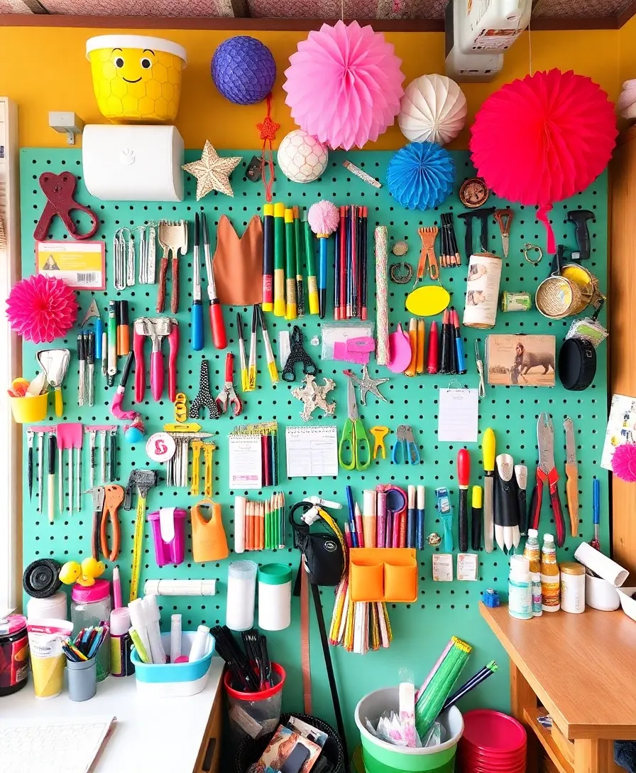 17 Genius DIY Storage Solutions That’ll Maximize Your Space (You’ll Thank Us for #9!) - 8. Pegboard Wall Organizer