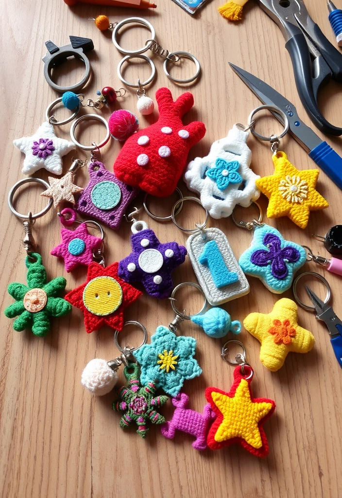 14 Simple Beginner Craft Ideas That'll Make You Feel Like a Pro (Even If You're a Total Newbie!) - 11. Colorful Keychains