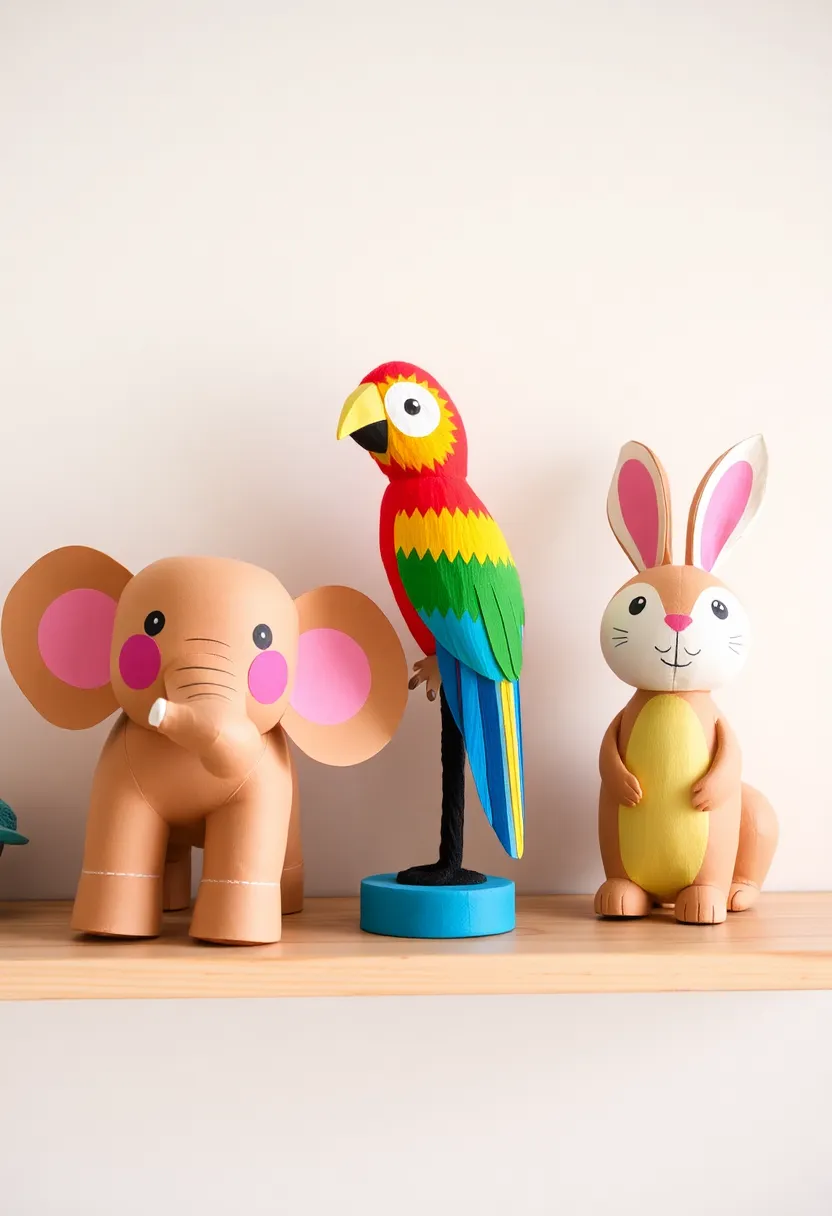 22 Simple Paper Crafts That Will Make Your Heart Melt (Wait Until You See #12!) - 3. Paper Mache Animals