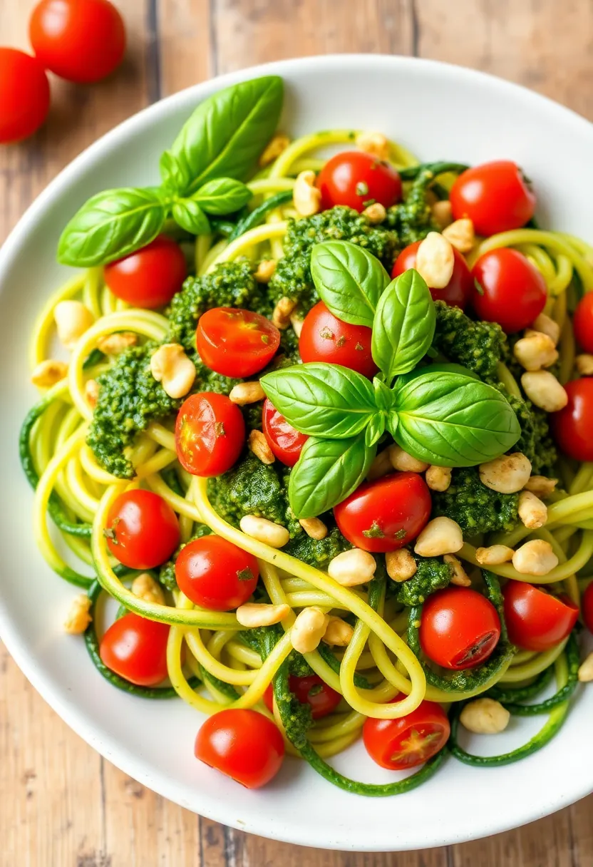 25 Meal Prep Ideas That Will Change Your Weeknight Dinner Game (Don't Miss #14!) - 15. Zucchini Noodles with Pesto