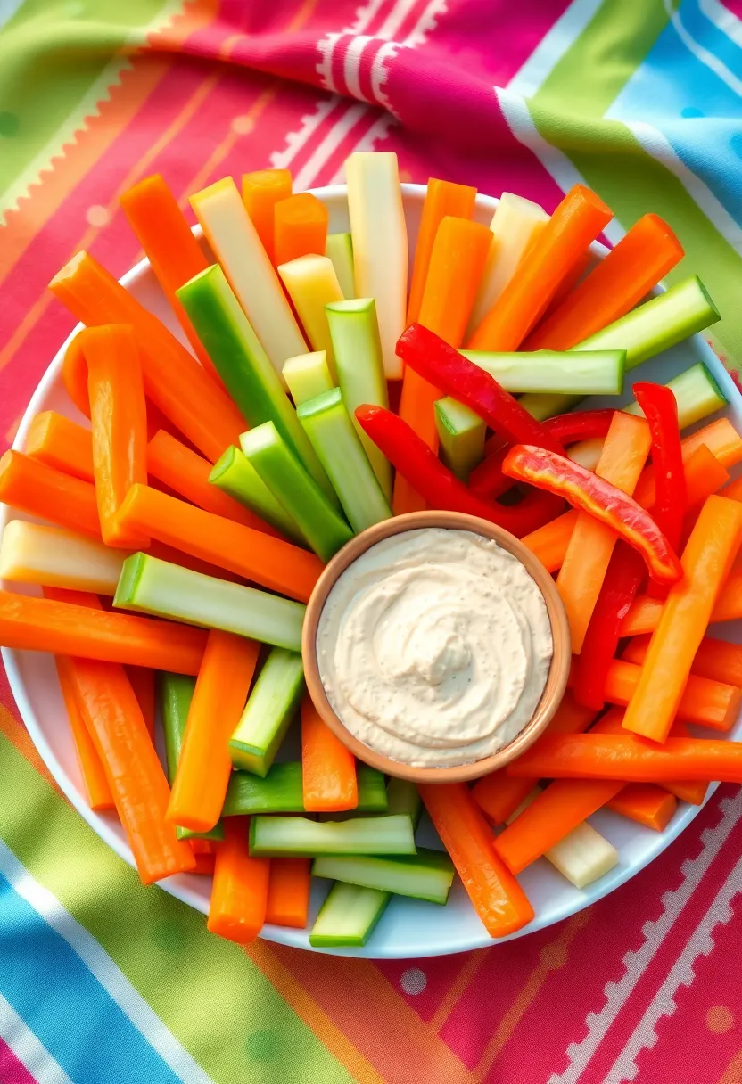 22 Healthy Snacks You Can Make in a Snap (Perfect for Busy Days!) - 3. Veggie Sticks with Hummus