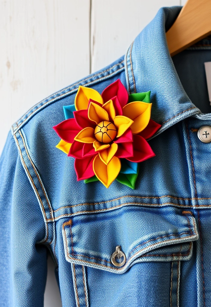14 Easy Fabric Craft Projects That Even Beginners Can Master (Try #6 Today!) - 12. Fabric Flower Brooch