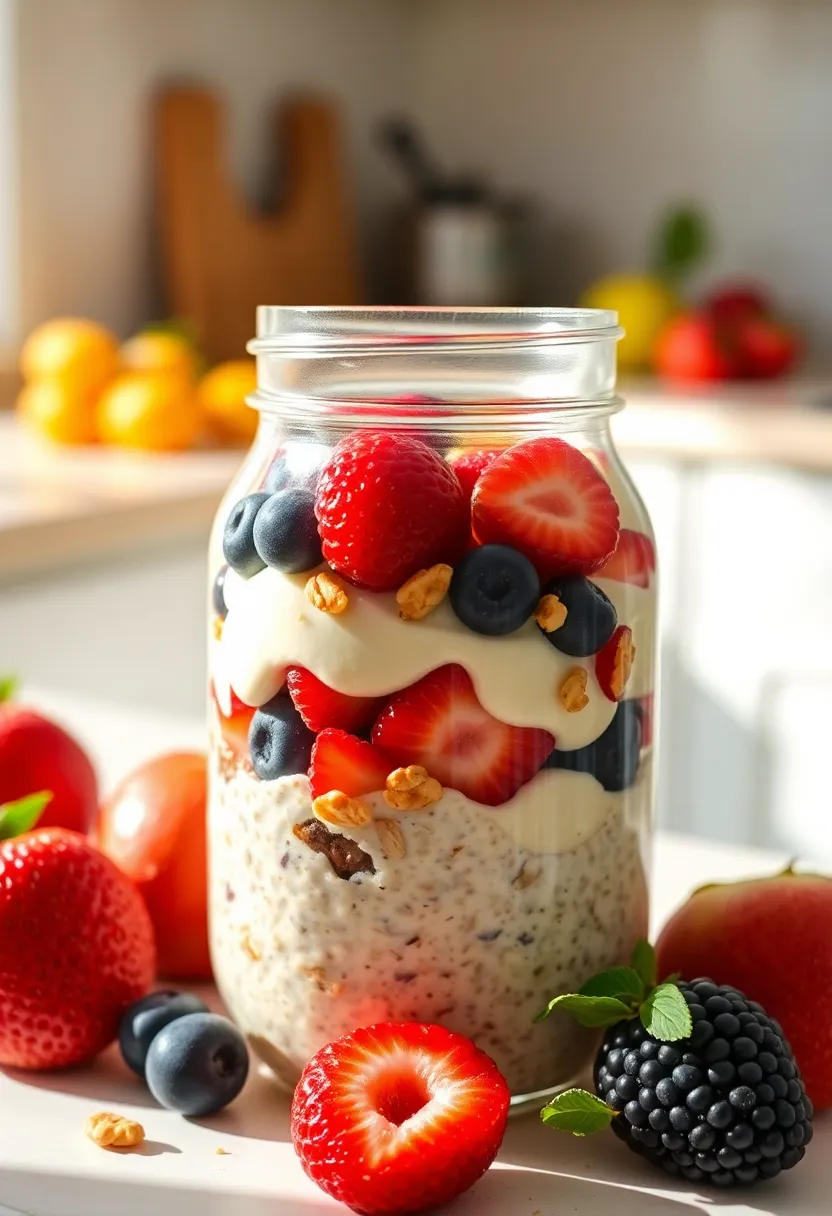 25 Meal Prep Ideas That Will Change Your Weeknight Dinner Game (Don't Miss #14!) - 17. Fruit-Infused Overnight Oats