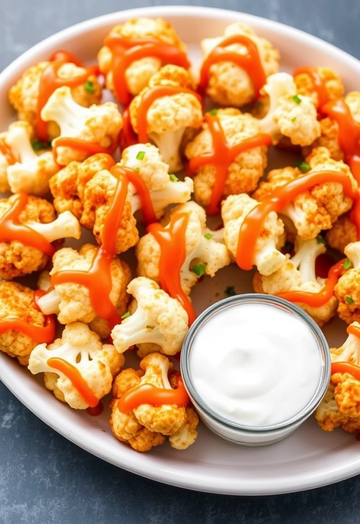 12 Healthy Game Day Recipes That Taste Indulgent (Your Waistline Will Thank You!) - 4. Cauliflower Buffalo Bites