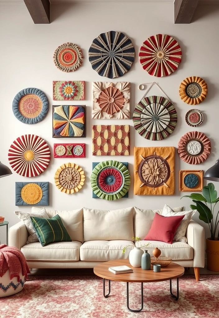 14 Easy Fabric Craft Projects That Even Beginners Can Master (Try #6 Today!) - 6. Fabric Wall Art (Try This One Today!)