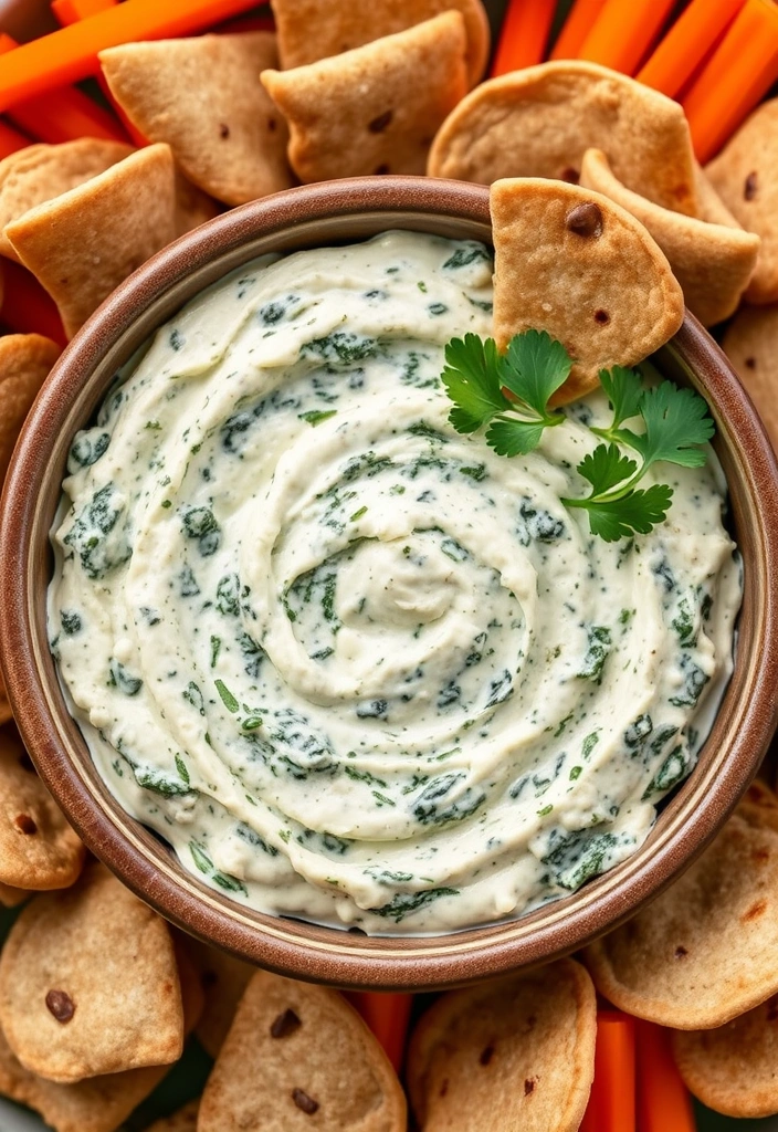 12 Healthy Game Day Recipes That Taste Indulgent (Your Waistline Will Thank You!) - 3. Creamy Spinach and Artichoke Dip