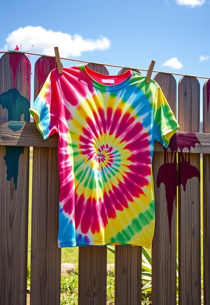 14 Simple Beginner Craft Ideas That'll Make You Feel Like a Pro (Even If You're a Total Newbie!) - 4. DIY Tie-Dye T-Shirts