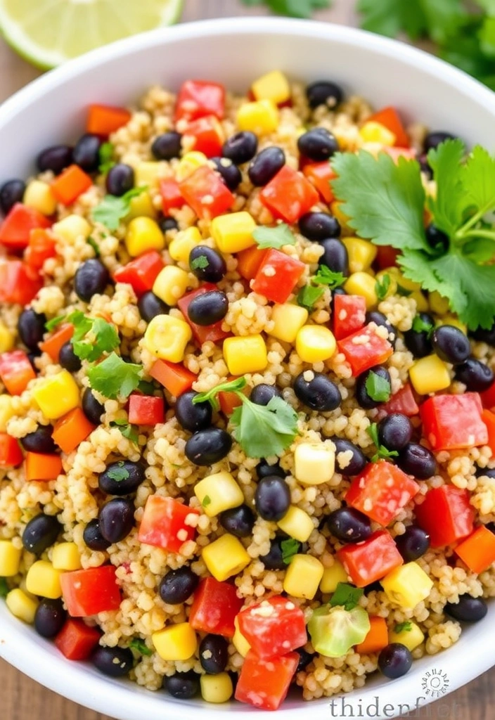 12 Healthy Game Day Recipes That Taste Indulgent (Your Waistline Will Thank You!) - 5. Quinoa and Black Bean Salad