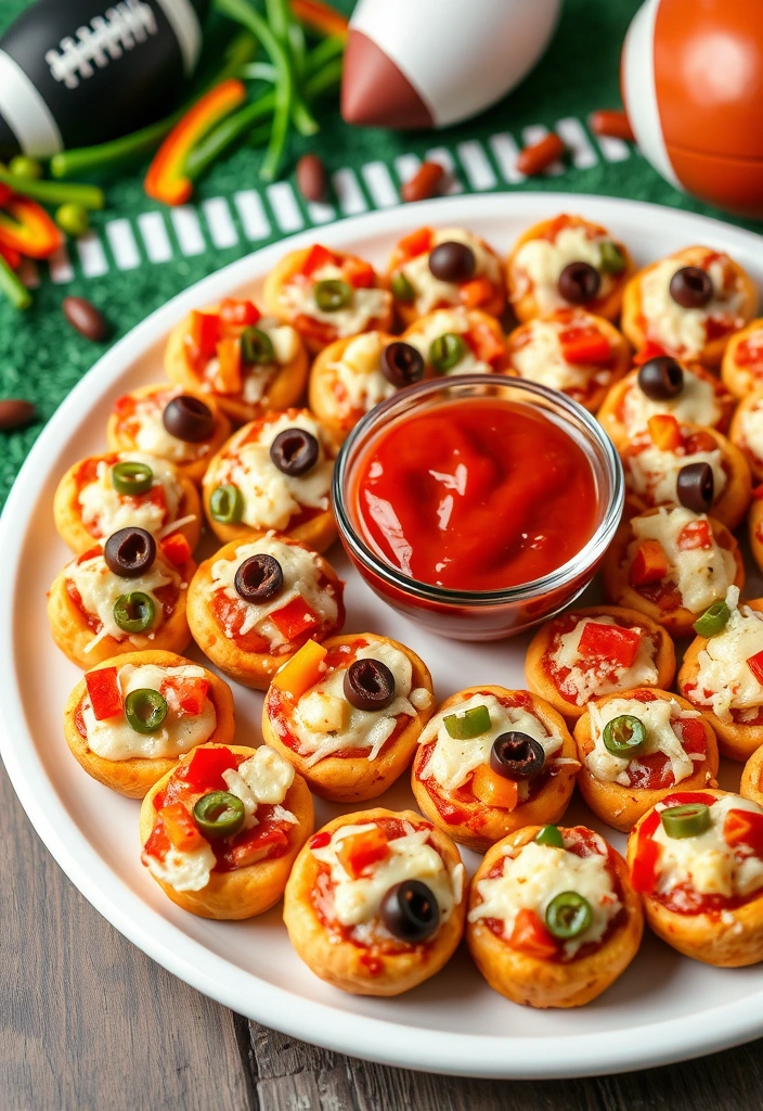 12 Healthy Game Day Recipes That Taste Indulgent (Your Waistline Will Thank You!) - 6. Veggie Pizza Bites