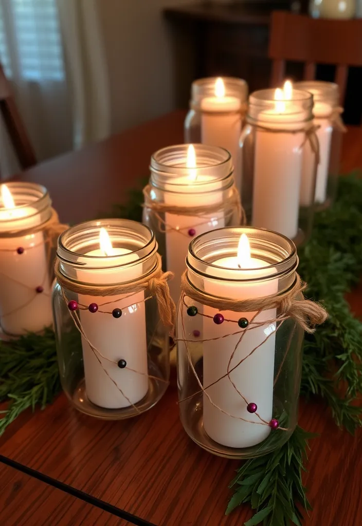 20 Incredible Upcycled Crafts You Won't Believe Are Made from Trash (#5 Is Pure Genius!) - 14. Glass Jar Candle Holders