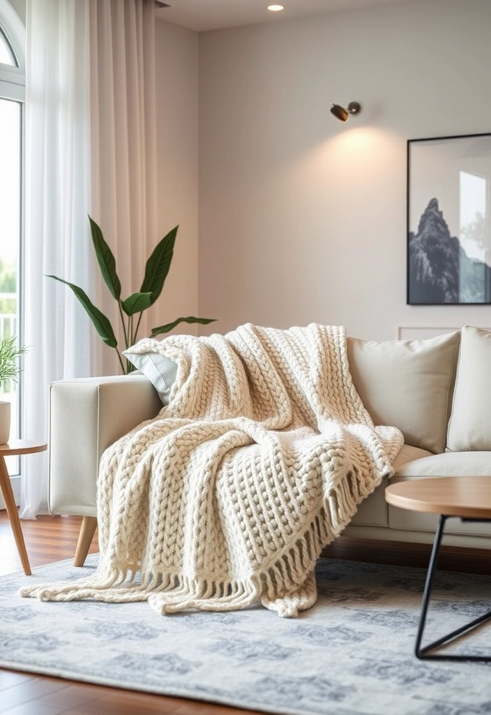 25 Mind-Blowing DIY Projects That'll Transform Your Home on a Budget! - 8. Cozy Knit Throws