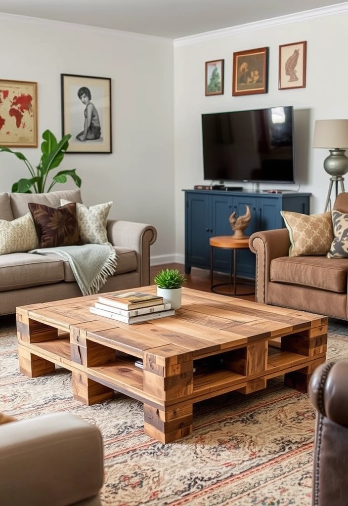25 Mind-Blowing DIY Projects That'll Transform Your Home on a Budget! - 6. Upcycled Pallet Coffee Table