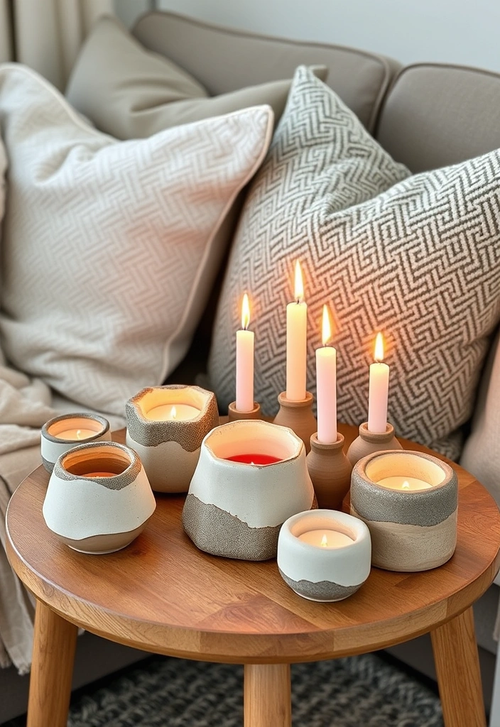 DIY Home Decor Projects That'll Transform Your Space Without Breaking the Bank - DIY Candle Holders from Clay