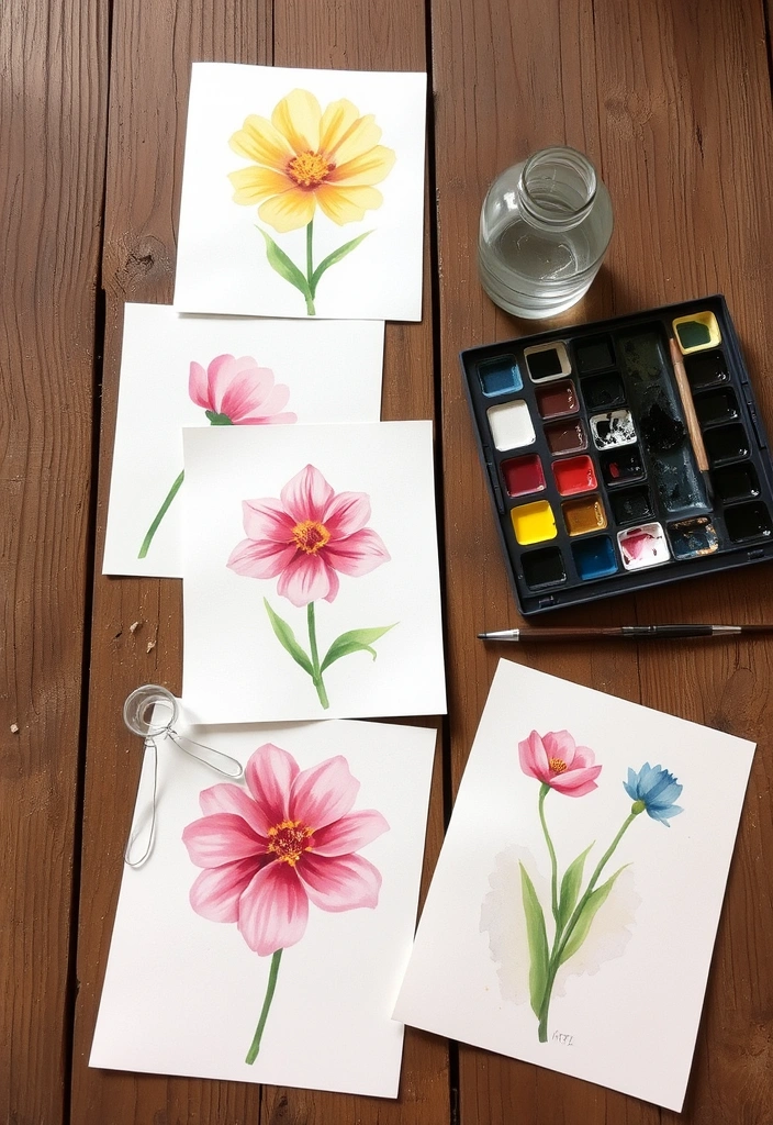 16 Relaxing Art Projects for Adults That’ll Help You Unwind (Your Inner Artist Will Thank You!) - 2. Watercolor Flowers
