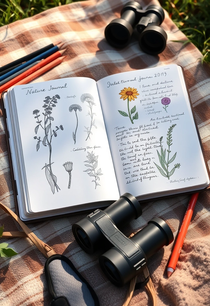 16 Relaxing Art Projects for Adults That’ll Help You Unwind (Your Inner Artist Will Thank You!) - 7. Nature Journaling