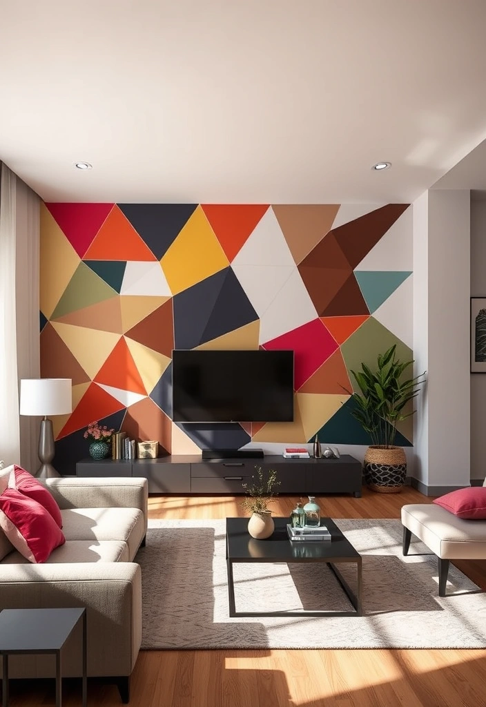 DIY Home Decor Projects That'll Transform Your Space Without Breaking the Bank - DIY Geometric Wall Stencil