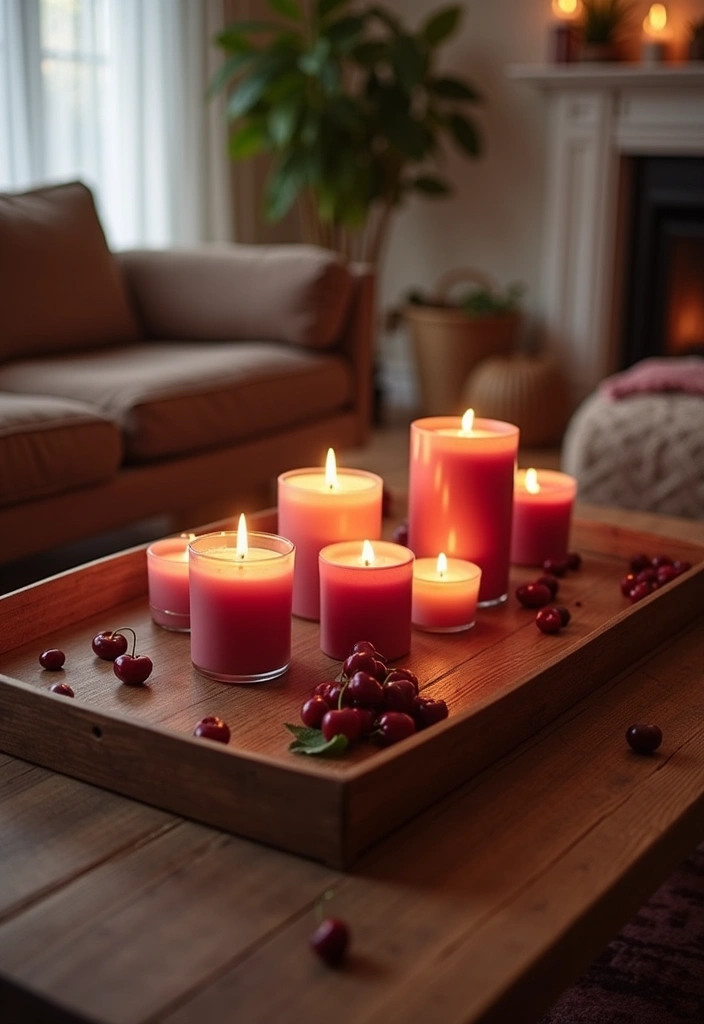12 Cherry Decor Ideas That Will Make Your Space Pop with Color (You Won't Believe #5!) - 7. Cherry Scented Candles