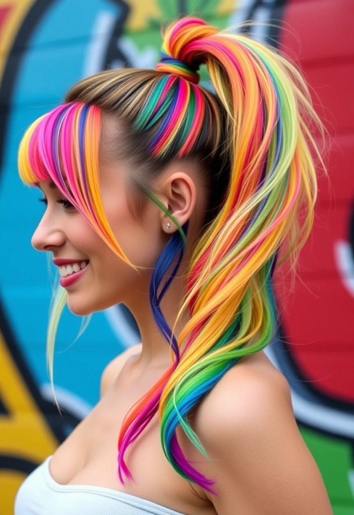 14 Hair Color Trends That Will Make You Want to Book Your Next Appointment ASAP! - 10. Rainbow Fusion