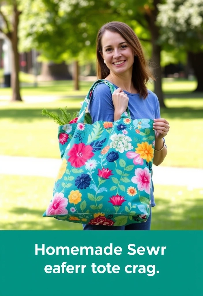 15 Easy Sewing Crafts for Beginners That'll Boost Your Confidence (You Can Do #7 in an Hour!) - 1. Simple Fabric Tote Bag