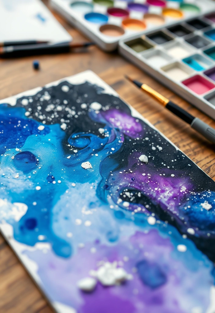 16 Inspiring Art Craft Ideas You Can Start Today (No Experience Needed!) - Watercolor Galaxy Art