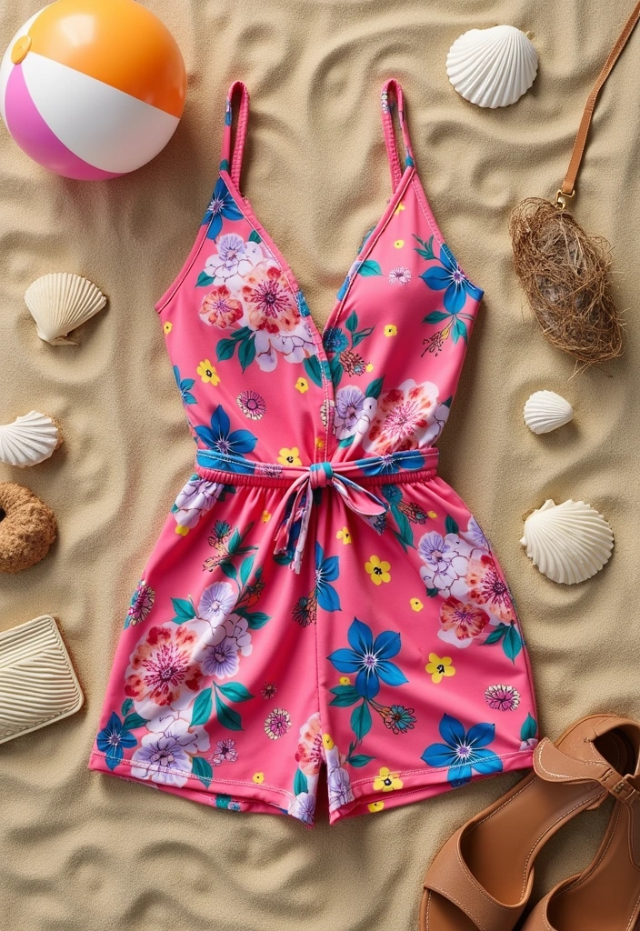 19 Travel Outfits for Spring Break 2025 That Are Stylish and Easy to Pack! - 6. Fun Printed Rompers