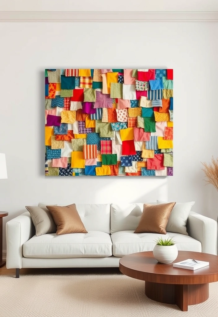 DIY Home Decor Projects That'll Transform Your Space Without Breaking the Bank - DIY Wall Art with Fabric Scraps