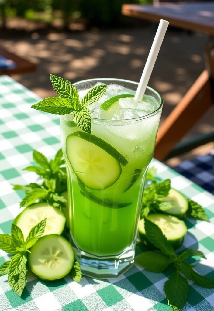 Minty Cucumber Cooler Mocktail
