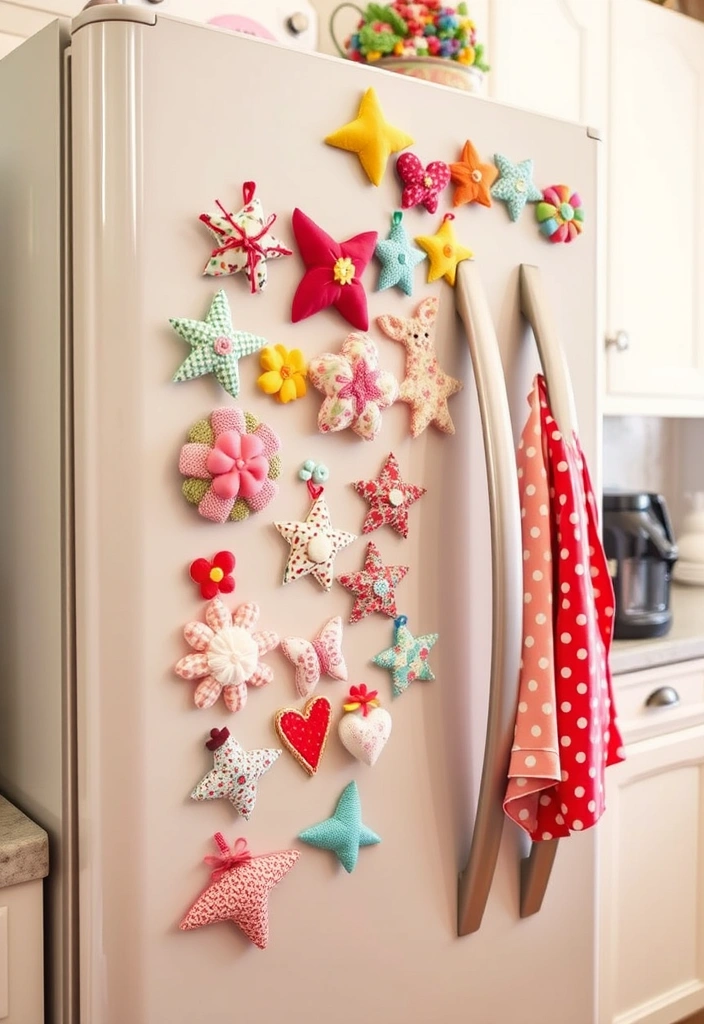 15 Easy Sewing Crafts for Beginners That'll Boost Your Confidence (You Can Do #7 in an Hour!) - 11. Fun Fabric Magnets