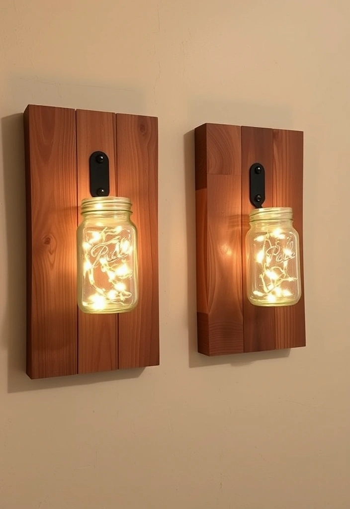 DIY Home Decor Projects That'll Transform Your Space Without Breaking the Bank - Mason Jar Sconces