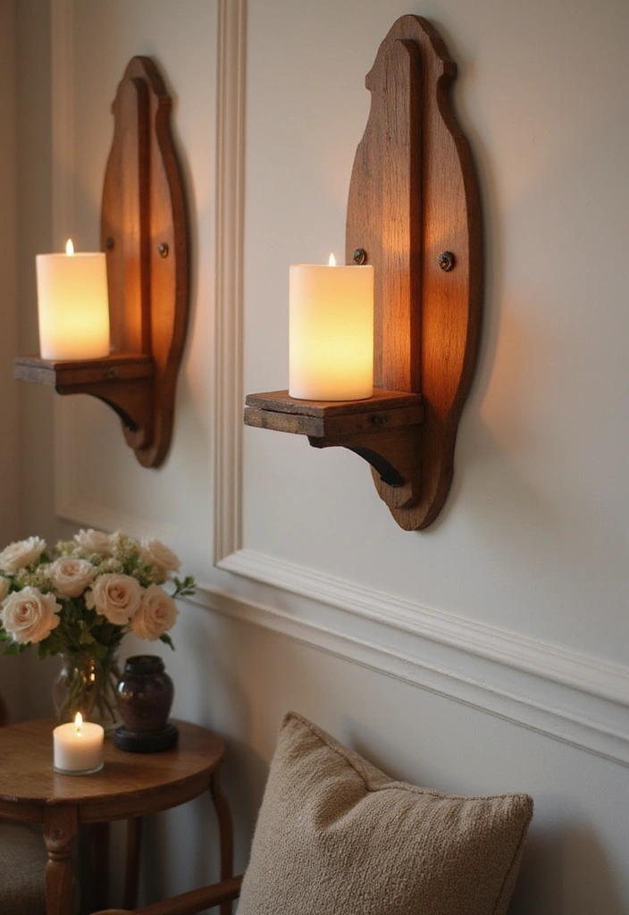 19 DIY Lighting Projects That'll Instantly Elevate Your Home Aesthetic! - 17. DIY Candle Wall Sconces