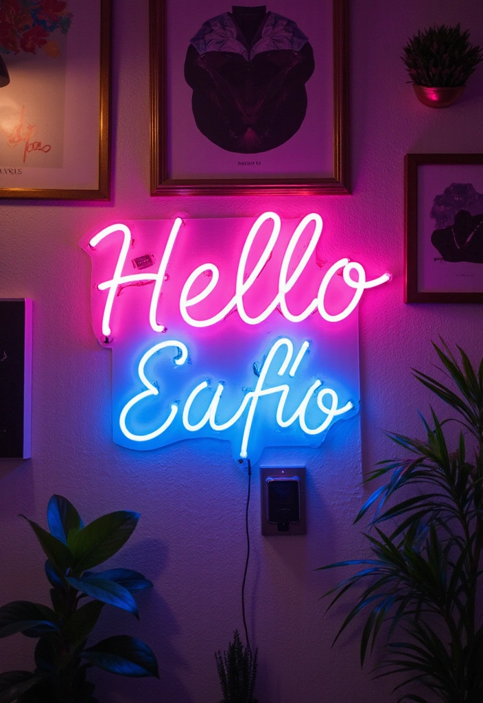 19 DIY Lighting Projects That'll Instantly Elevate Your Home Aesthetic! - 8. DIY Neon Sign