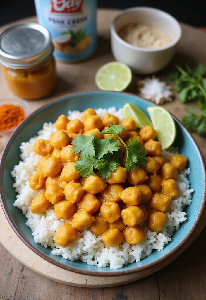 15 Quick and Easy Spring Meal Prep Ideas That'll Transform Your Weeknight Dinners! - 14. Coconut Curry Chickpeas