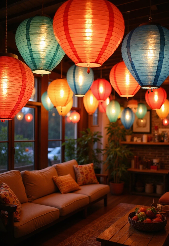 19 DIY Lighting Projects That'll Instantly Elevate Your Home Aesthetic! - 18. DIY Paper Lanterns