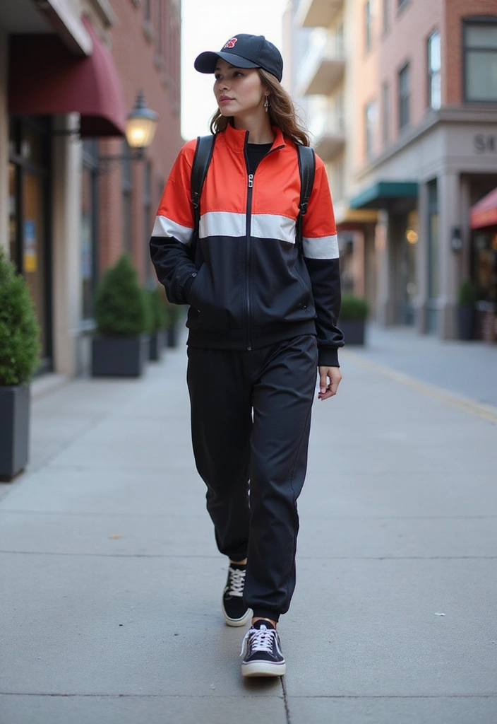 15 Effortlessly Chic Spring Casual Outfits You’ll Want to Live In (You Won't Believe #9!) - 13. Sporty Chic with a Track Jacket
