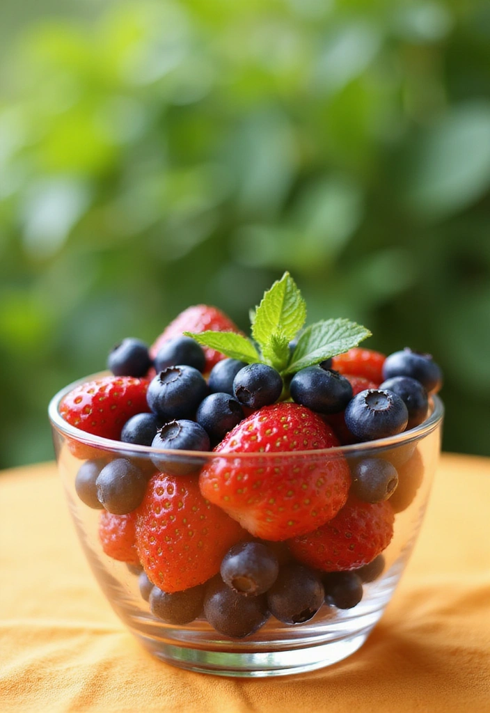 22 Spring-Inspired Strawberry Centerpieces That Bring Life to Your Table! - 11. Strawberry and Blueberry Delight
