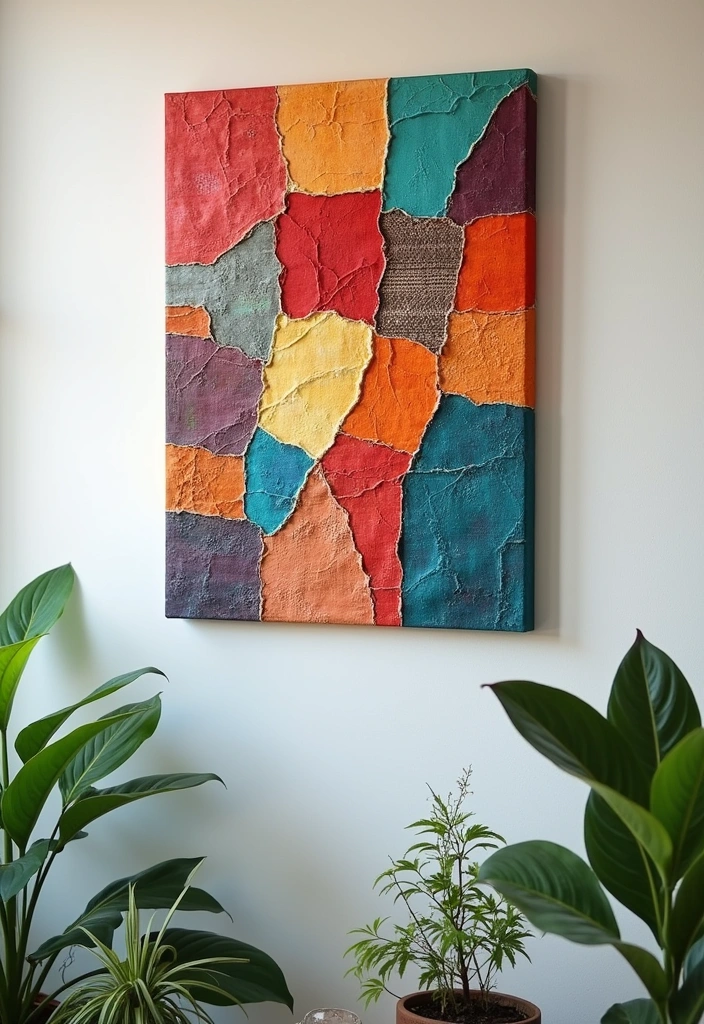 15 Fabulous Home Aesthetic DIY Projects That'll Transform Your Space on a Budget! - 6. DIY Wall Art with Fabric Scraps