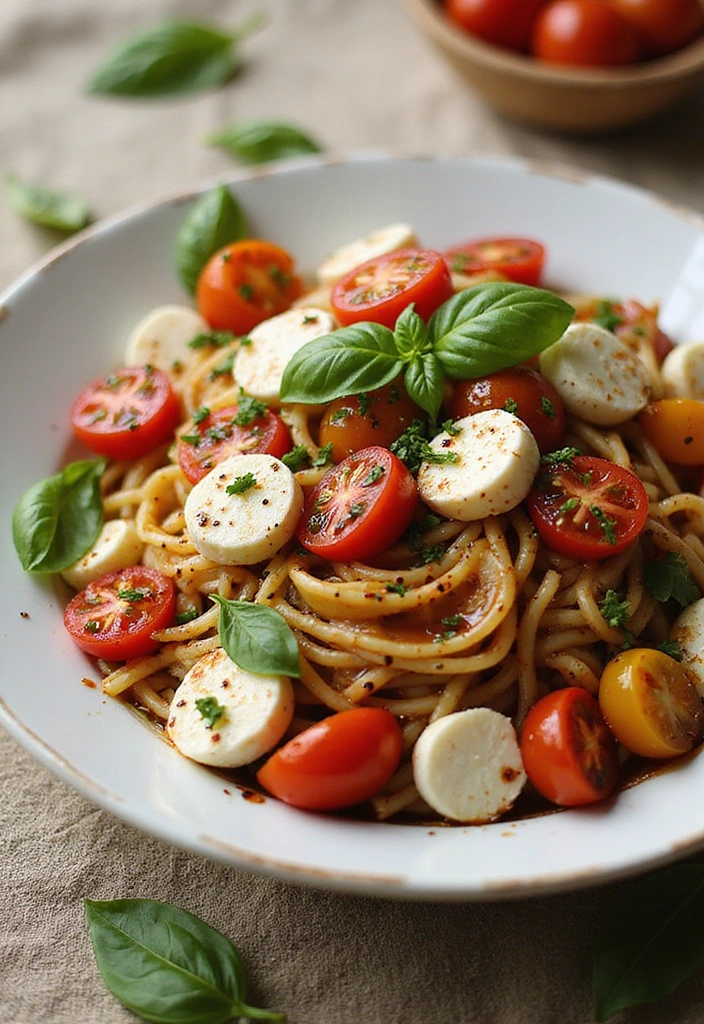 15 Quick and Easy Spring Meal Prep Ideas That'll Transform Your Weeknight Dinners! - 13. Caprese Pasta Salad
