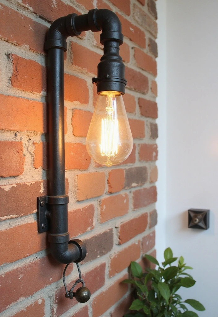 19 DIY Lighting Projects That'll Instantly Elevate Your Home Aesthetic! - 4. Industrial Pipe Wall Sconce