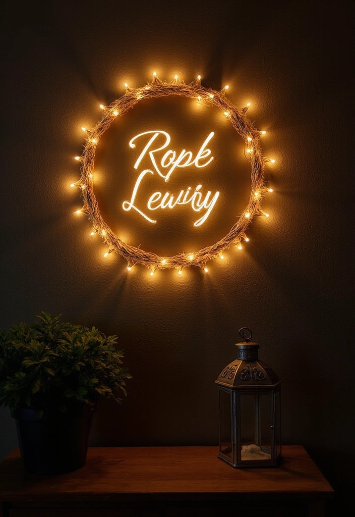 19 DIY Lighting Projects That'll Instantly Elevate Your Home Aesthetic! - 11. DIY Rope Light Art