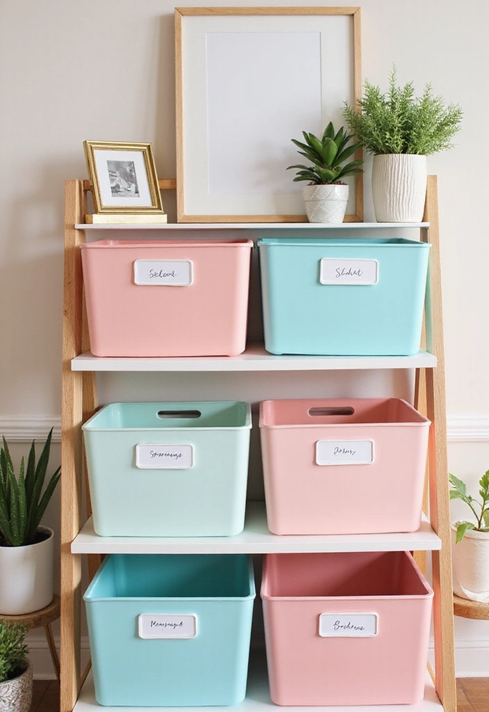 16 DIY Spring Cleaning Decor Hacks That Will Revitalize Your Home! - 1. Colorful Storage Bins